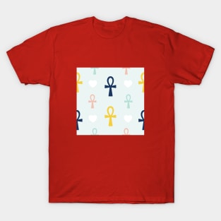 Colorful Ankh Pattern T-Shirt